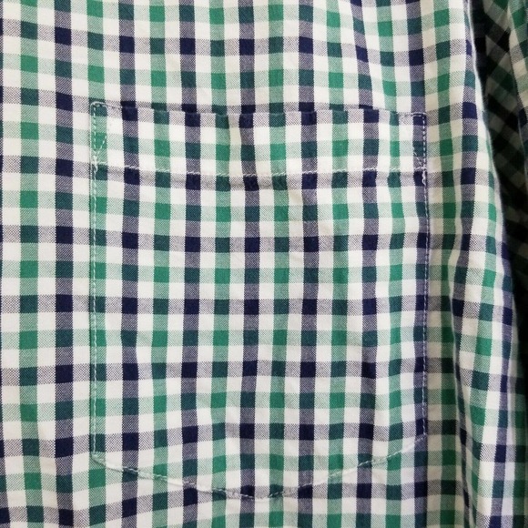 J. Crew Mens XL Green White Blue Regular Slim Fit Casual Shirt Check Button Down - Picture 4 of 11
